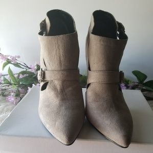 Suede high heel boots